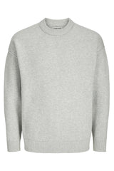 JACK&JONES JORVESTERBRO SWEAT QUARTER ZIP HN NOOS 12268183 - Açık Gri