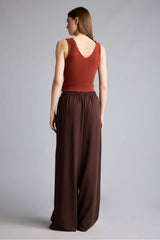 DeFacto E0127AX Kadın Kumaş Pantolon - Kahverengi