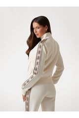 GUESS KADIN BRITNEY FULL ZIP SWE V2YQ16KB3P2 - Krem