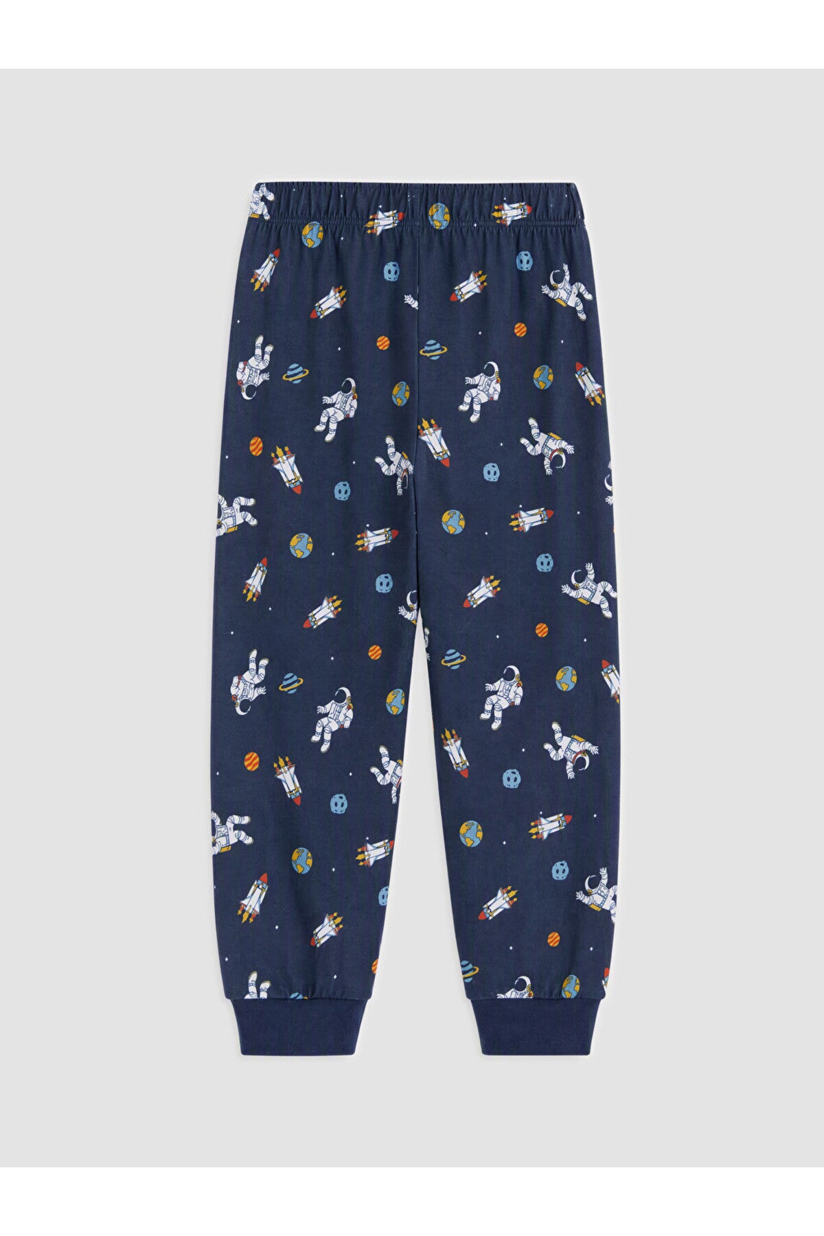 LC Waikiki Çocuk Desenli Pijama Takımı W64082D4 - Koyu Lacivert