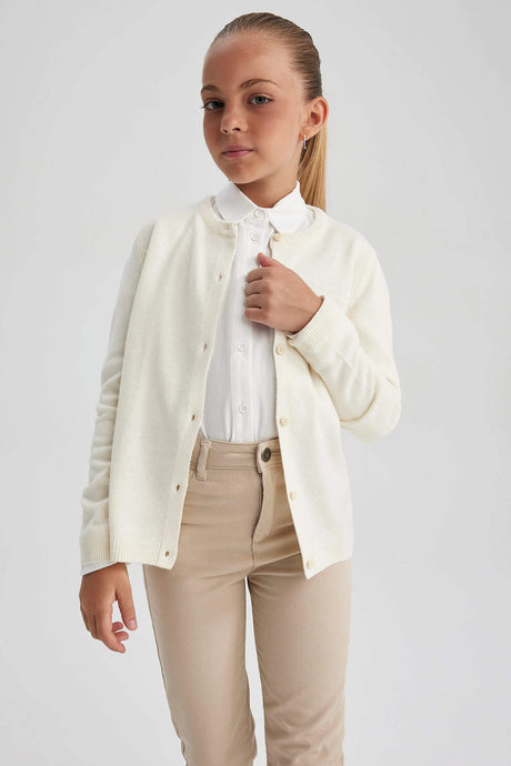 Defacto Çocuk Cardigan N8407A6 - Ekru