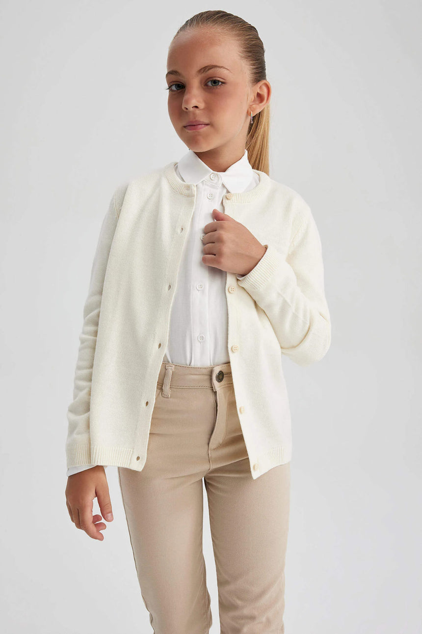 Defacto Çocuk Cardigan N8407A6 - Ekru