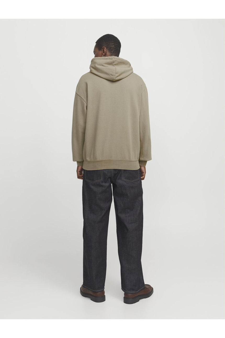 JACK&JONES JJECHARGE FADED SWEAT HOOD NOOS 12268272 - Gümüş
