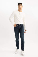 Defacto Erkek Denim Trousers B4860Ax - Koyu Mavi
