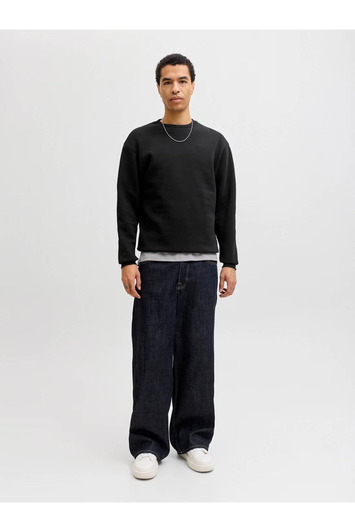 Jack & Jones Bradley Erkek Sweatshirt 12249341 - Siyah
