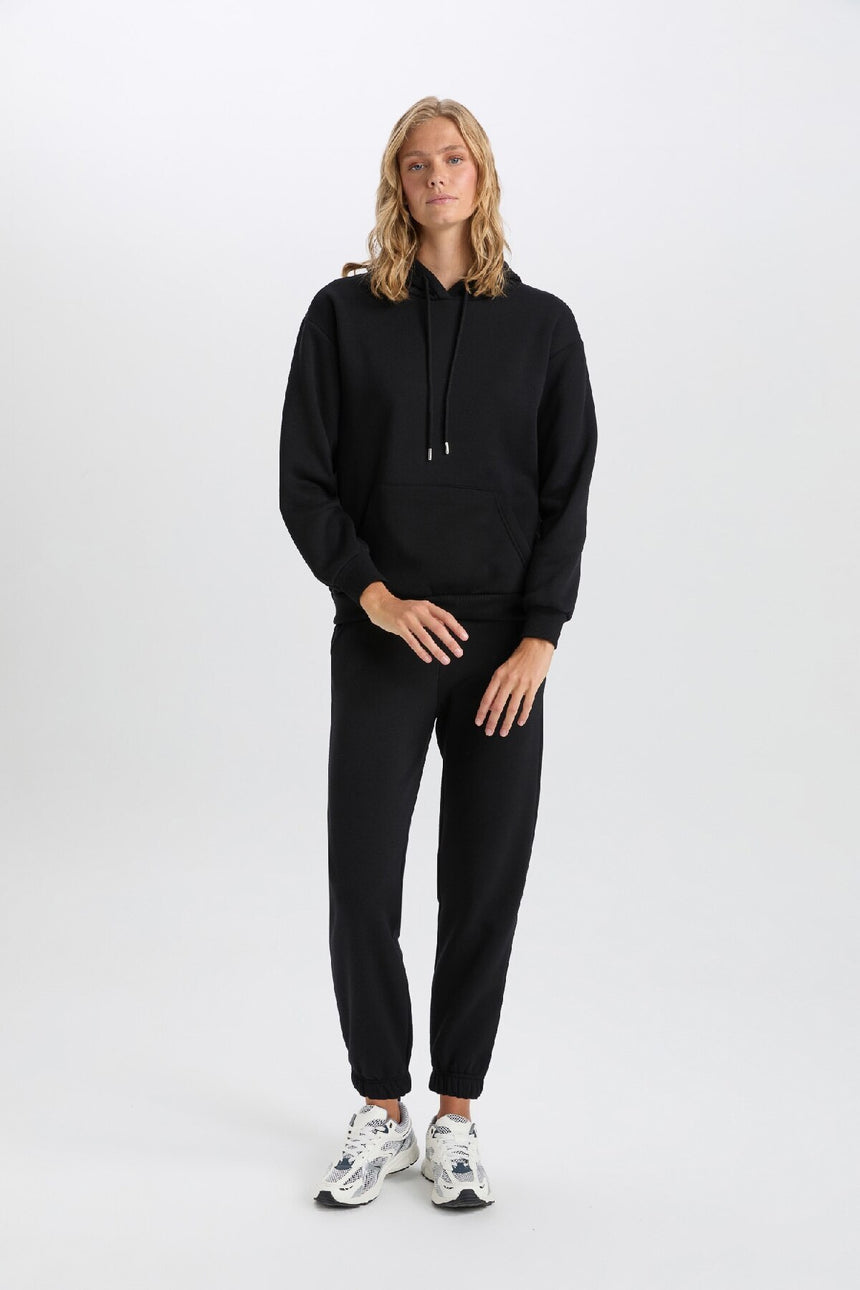 Defacto Kadın Sweat Shirt W8071Az - Siyah