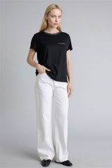 Defacto Kadın Short Sleeve T-Shirt K7701AZ - Siyah