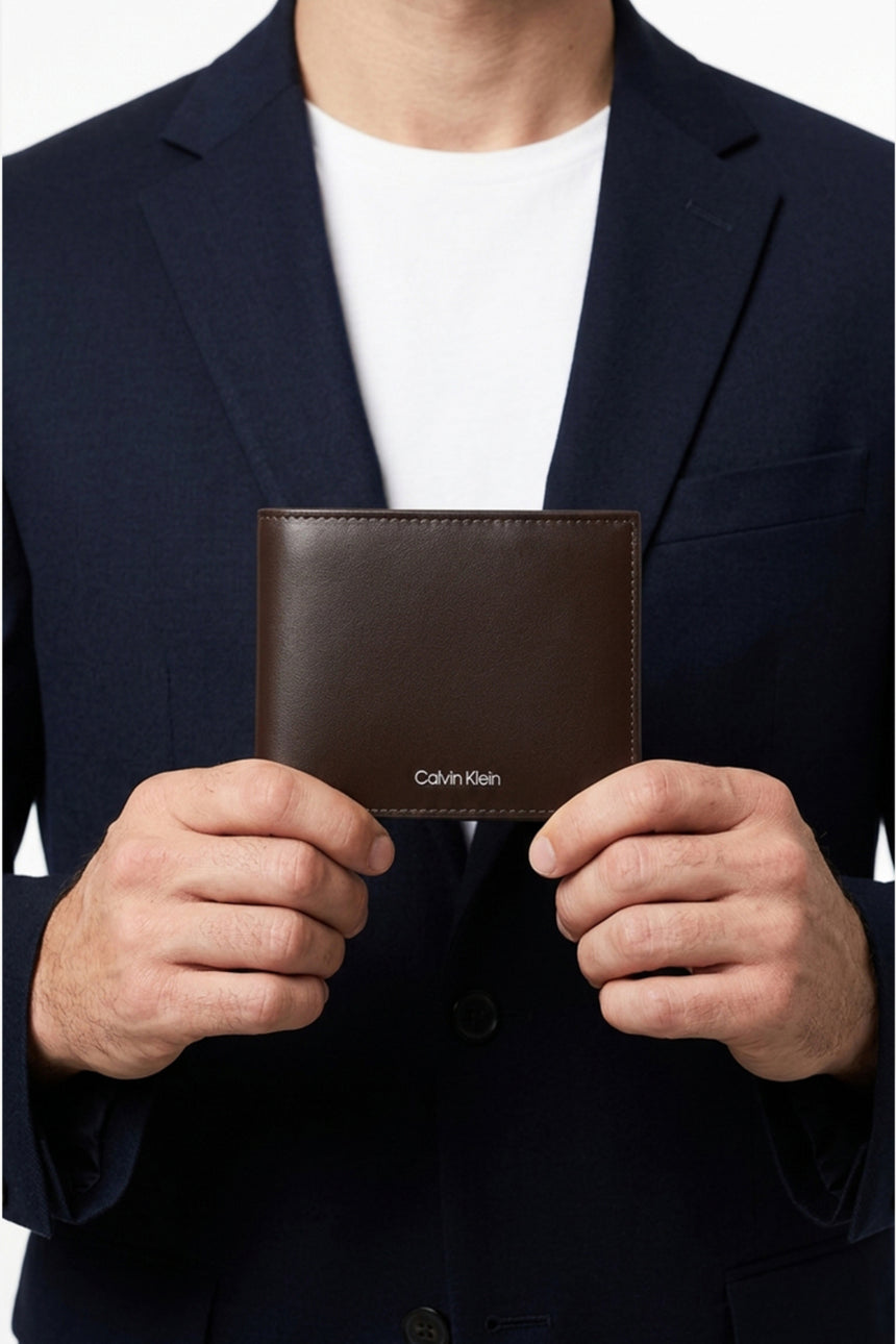 Calvin Klein Erkek RAISED BILL FOLD LV04D1225G - Kahverengi
