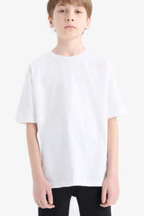 Defacto Çocuk Short Sleeve T-Shirt K1687A6 - Beyaz