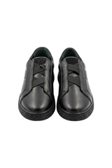 Sporline Pierre Cardin siyah erkek sneaker, çapraz bant detaylı ve dokulu tabanlı günlük spor ayakkabı