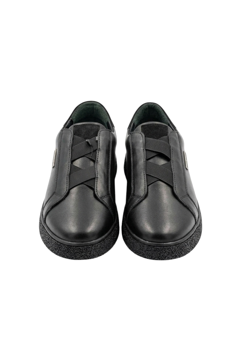 Sporline Pierre Cardin siyah erkek sneaker, çapraz bant detaylı ve dokulu tabanlı günlük spor ayakkabı