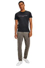 Tommy Hilfiger ERKEK CORE TOMMY LOGO TEE MW0MW11465 - Sİyah