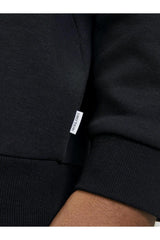 Jack & Jones Plus Bradley Erkek Büyük Beden Sweatshirt 12250594 - Siyah