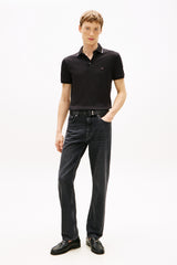 Tommy Hilfiger Erkek LIQUID COTTON TIPPED SLIM POLO MW0MW43144 - Siyah