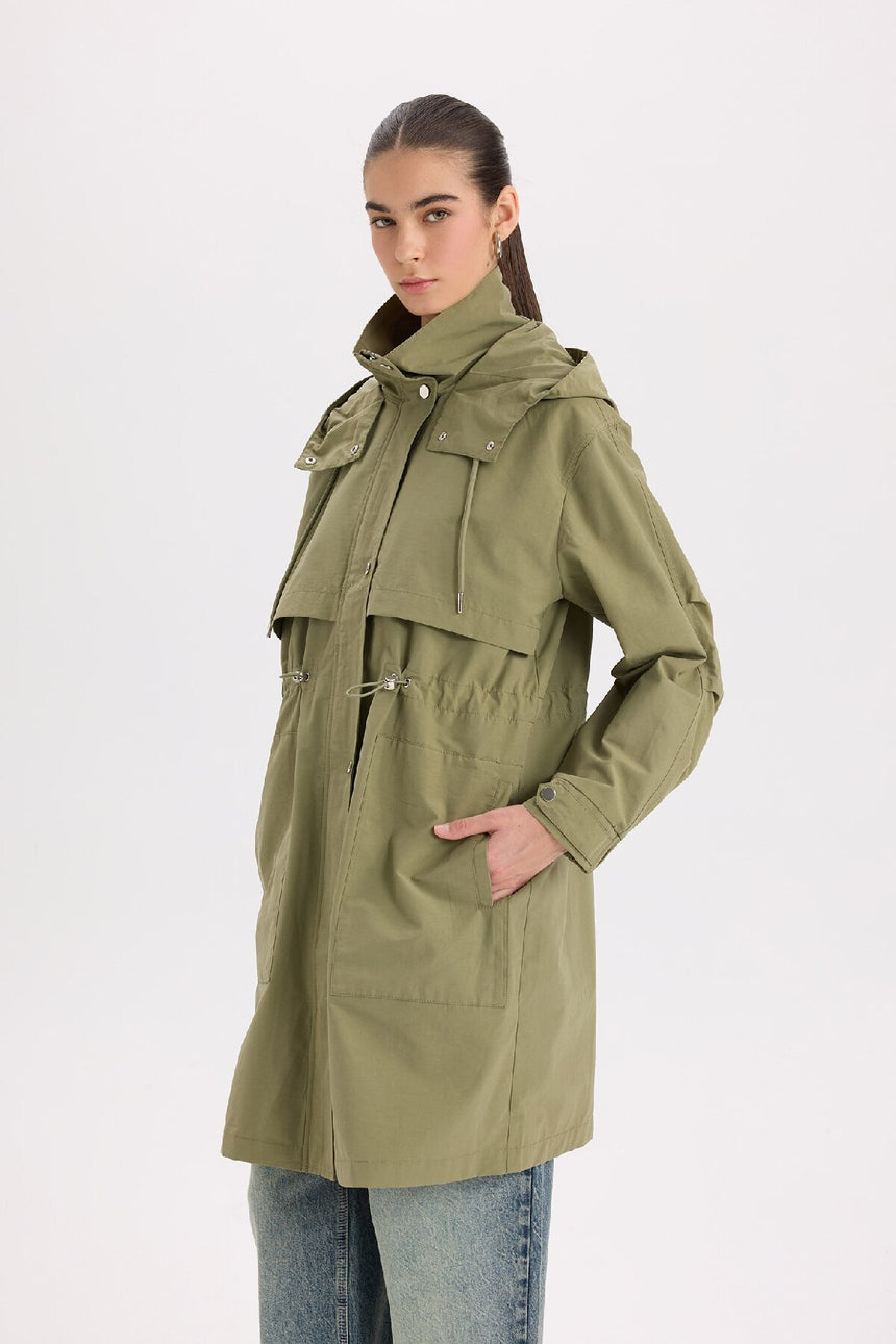 Defacto Kadın Light Parka A8988Ax - Koyu Yeşil