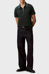 Calvin Klein Erkek SS TIPPED ZIP PIQUE POLO LV04LF214G - Yeşil