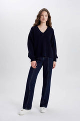 Defacto Kadın Pullover Z7135Az - Koyu Lacivert