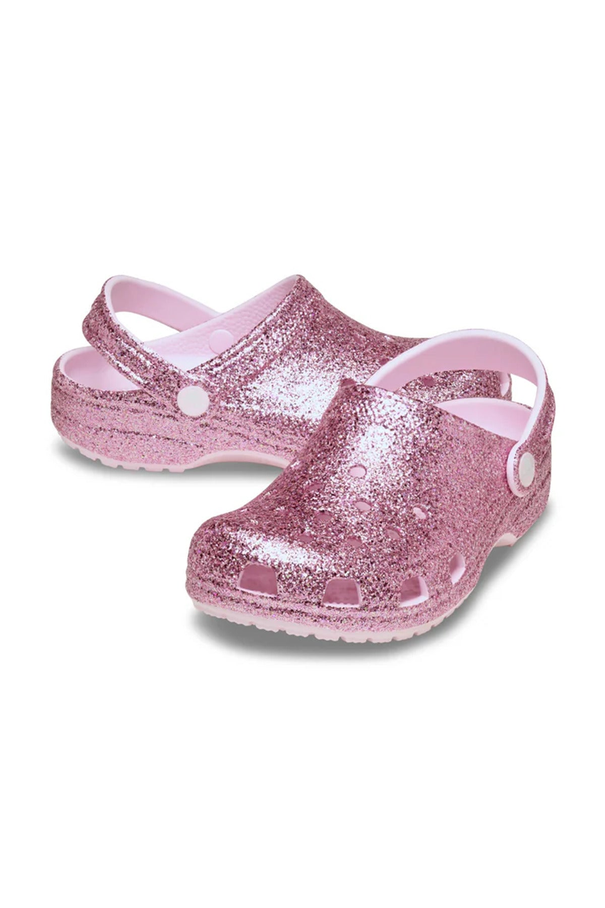 Crocs Classic Chunky Glitter Clog Çocuk Terlik 211939 - Açık Pembe