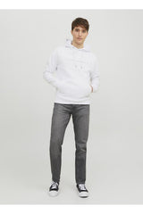 JACK&JONES JJESTAR JJ SWEAT HOOD NOOS 12233972 - Beyaz