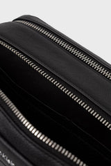 Calvin Klein XL Emblem AOP Emboss Dopp Kit Erkek Kozmetik Çantası LV04D1219G - Siyah