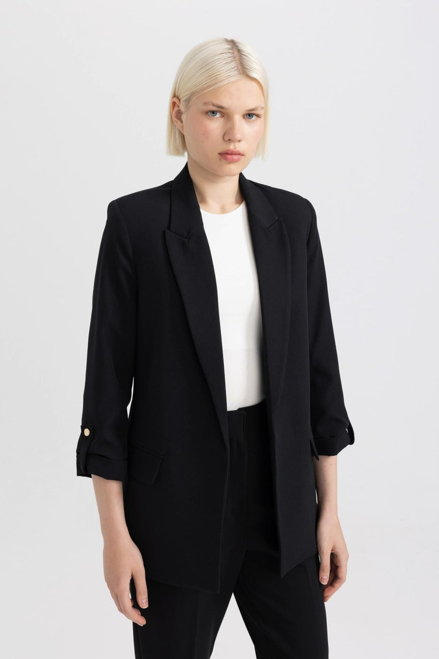 DeFacto Kadın Blazer Ceket C3215AX - Siyah