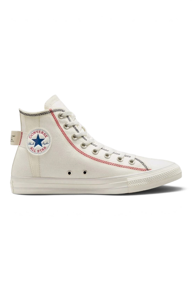 Sporline Converse Chuck Taylor All Star krem rengi sentetik ve süet deri detaylı unisex yüksek bilekli spor ayakkabı