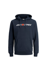 Jack & Jones Corp Old Logo Erkek Kapüşonlu Sweatshirt 12137054 - Koyu Lacivert