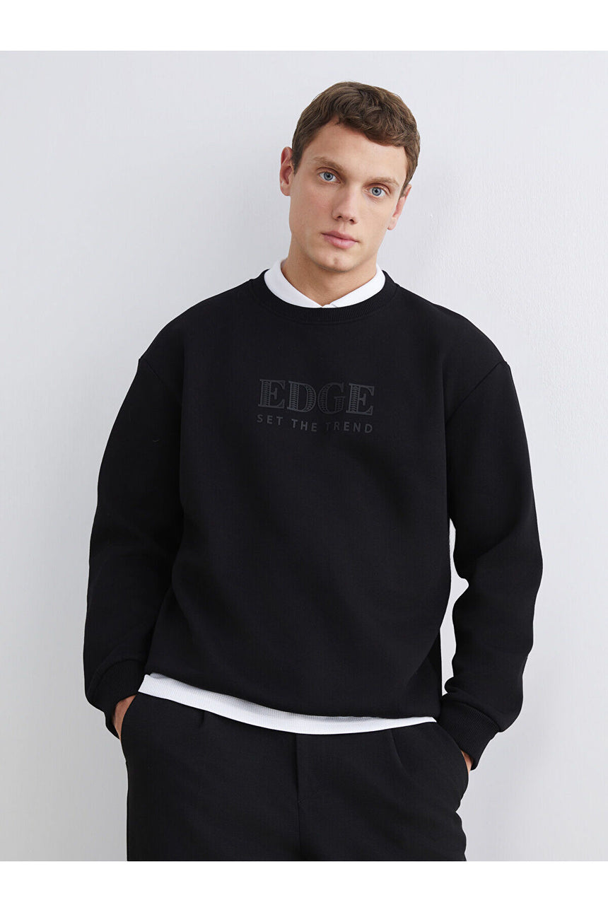 LC Waikiki Erkek Sweatshirt W5NL32B8 - Siyah