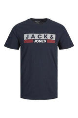 JACK&JONES PLUS JJECORP LOGO TEE SS O-NECK NOOS PLS 12158505 - Koyu Lacivert