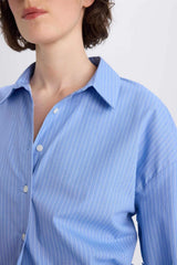 Defacto Kadın Long Sleeve Shirt W7702Az - Mavi