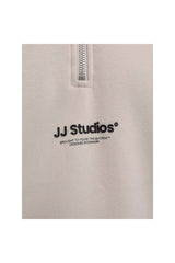 JACK&JONES JJESOHO SWEAT QUARTER ZIP HN NOOS 12278793 - Bej/ Açık Gri