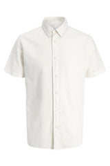 JACK&JONES JJEBREEZE LINEN BLEND SHIRT S/S SN PLS 12294285 - Beyaz