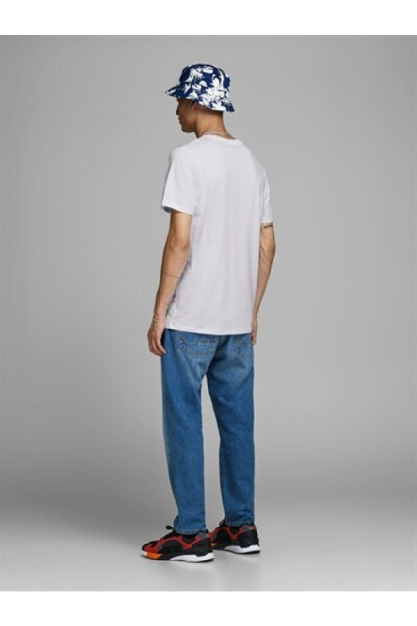 JACK&JONES JJEORGANIC BASIC TEE SS O-NECK NOOS PLS 12158482 - Koyu Lacivert