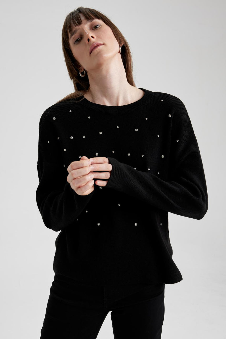 Defacto Kadın Pullover R0726Az - Siyah