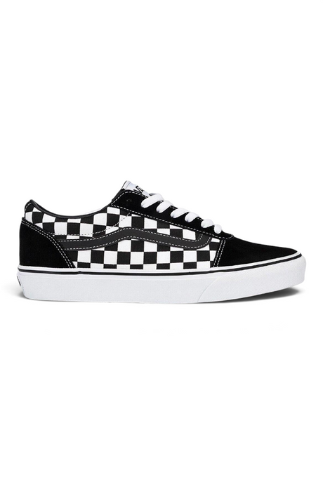 Sporline Vans Ward siyah beyaz damalı desenli erkek sneaker ayakkabı