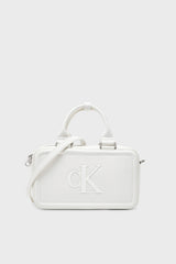 Calvin Klein Kadın BOLD CK BAULETTO CROSSBODY LV04F3411G - Beyaz