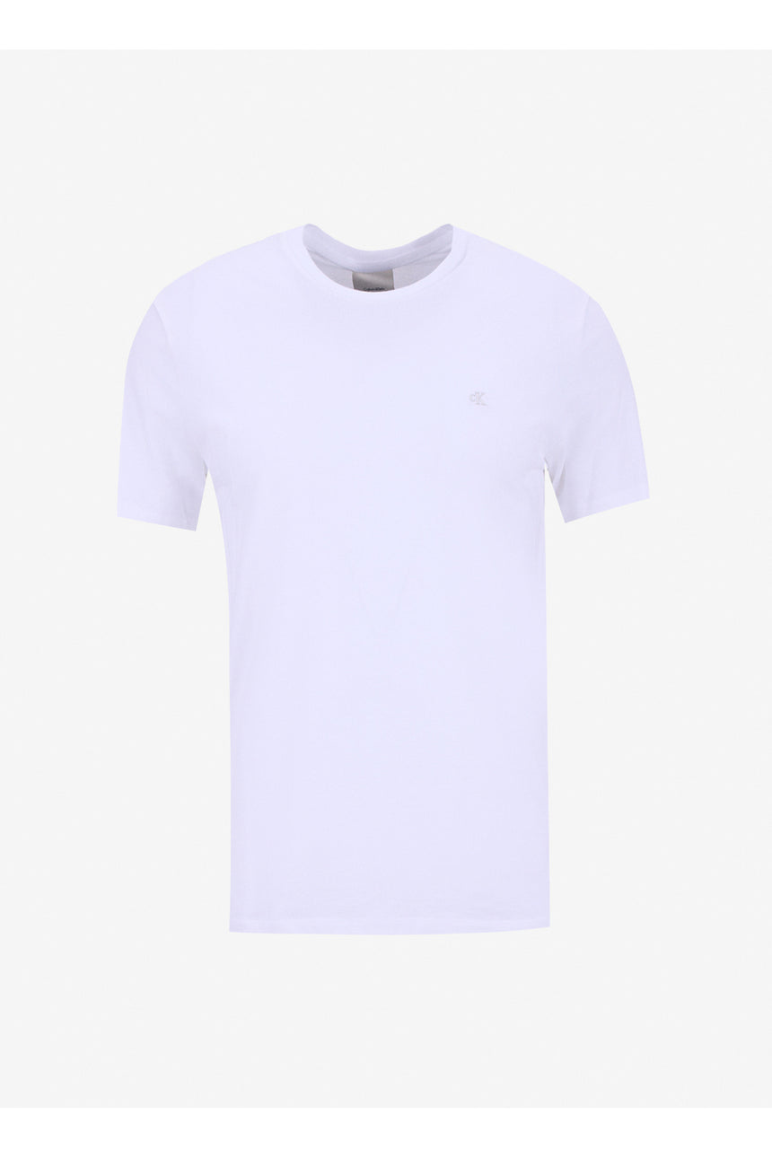 Calvin Klein Erkek SS SLIM STRETCH COTTON CREWNK TE LV04LC240G - Beyaz