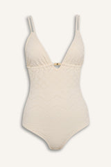 Defacto Kadın Swimsuit B6898Ax - Ekru