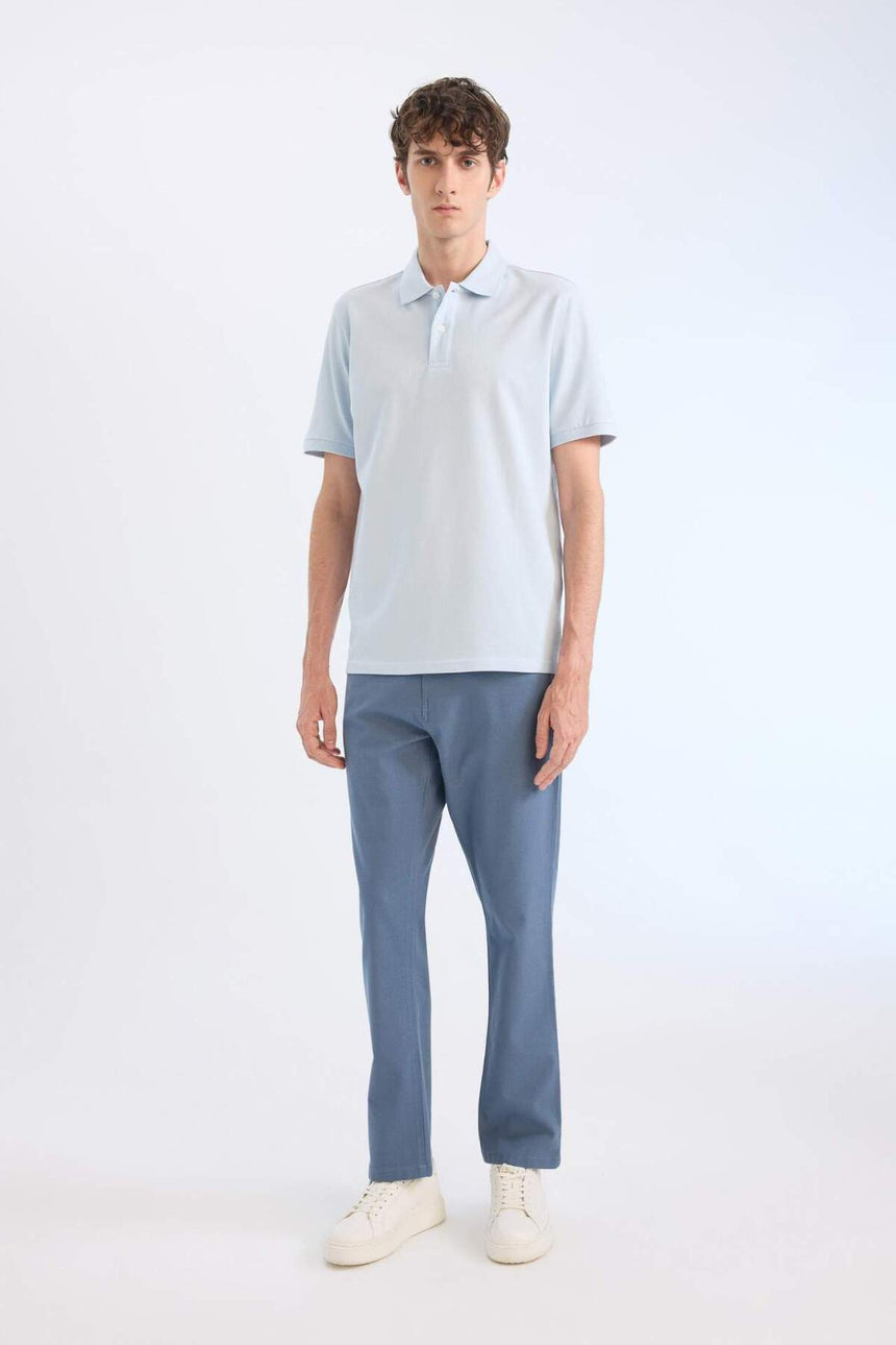Defacto Erkek Short Sleeve Polo T-Shirt C1293Ax - Açık Mavi