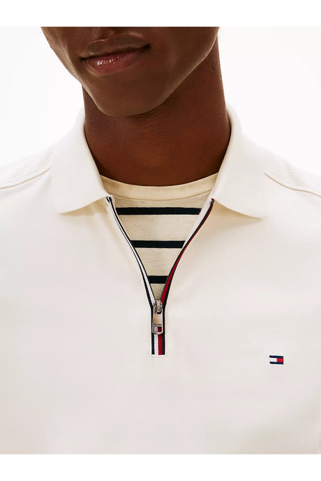 Tommy Hilfiger Erkek LIQUID COTTON RWB ZIP REG POLO MW0MW41613 - Sarı