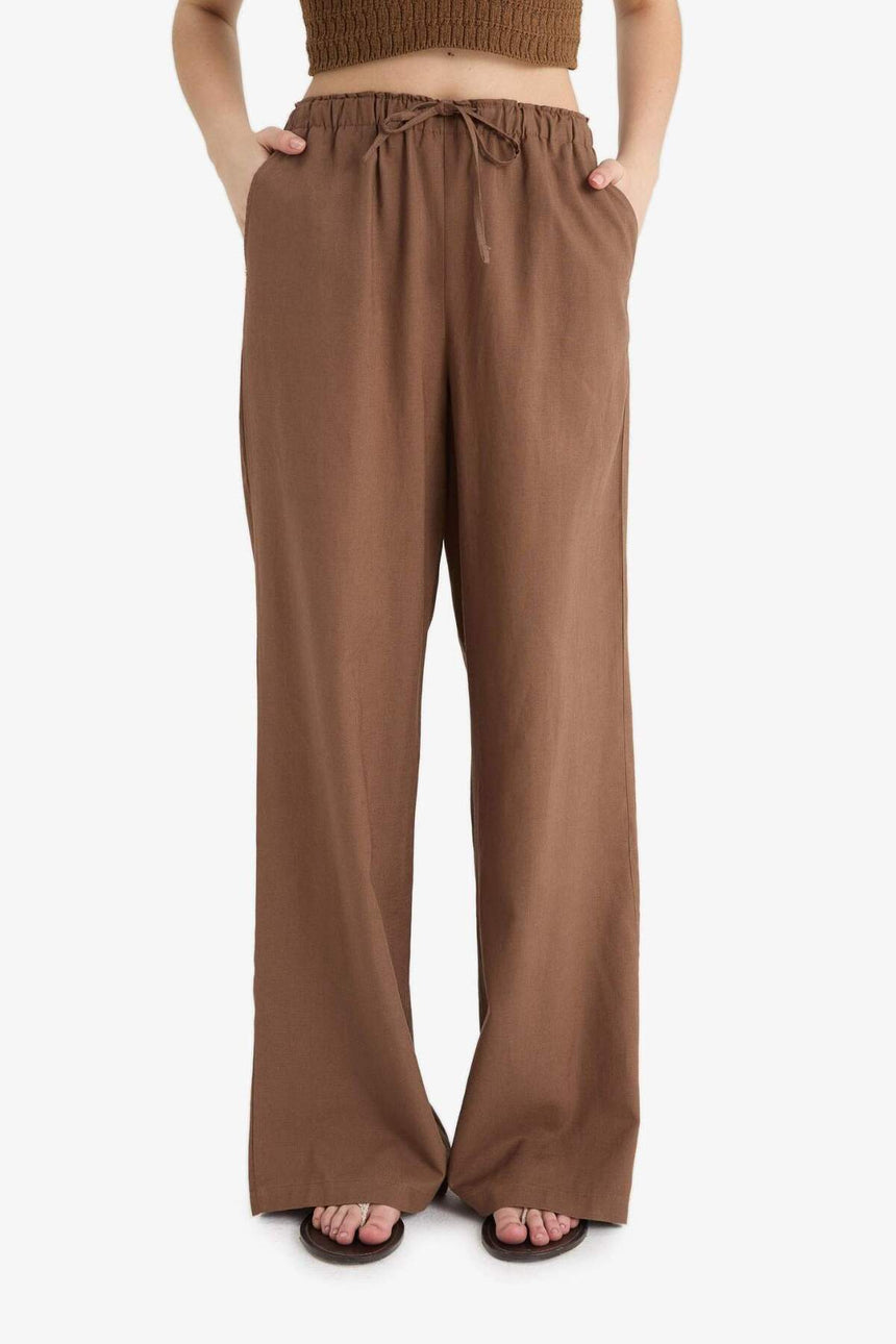 Defacto Kadın Trousers E1981AX - Kahverengi