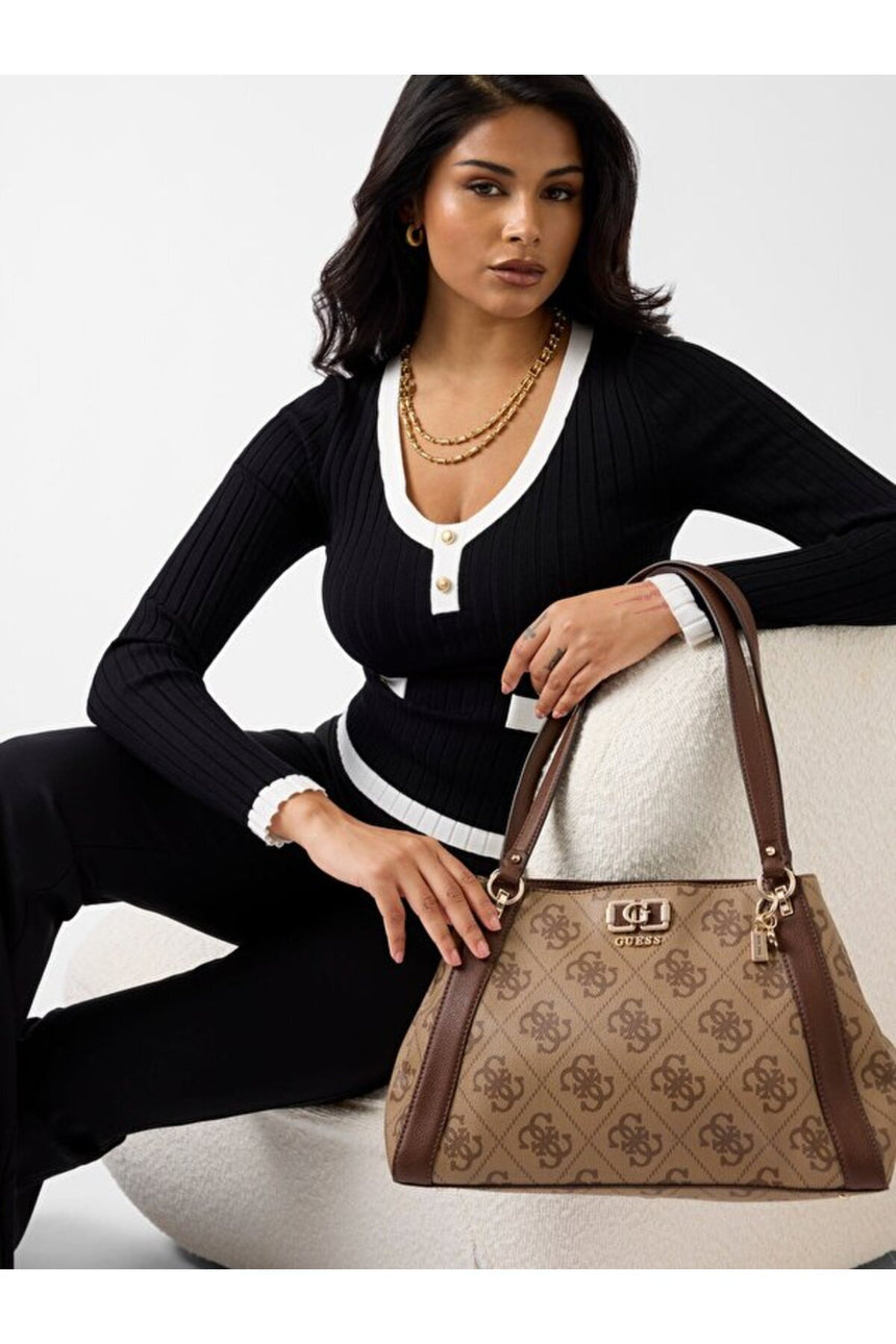 GUESS KADIN KARNILLA LOGO GFRIEN HWOS9901220 - Kahverengi