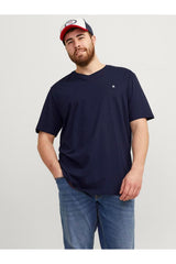 Jack & Jones Paulos Erkek Büyük Beden T-Shirt 12253778 - Koyu Lacivert