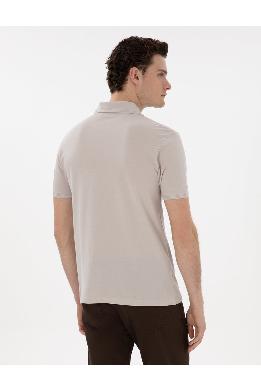 PIERRE CARDIN ERKEK T-Shirt 2131539 - Gri/ Bej /Krem