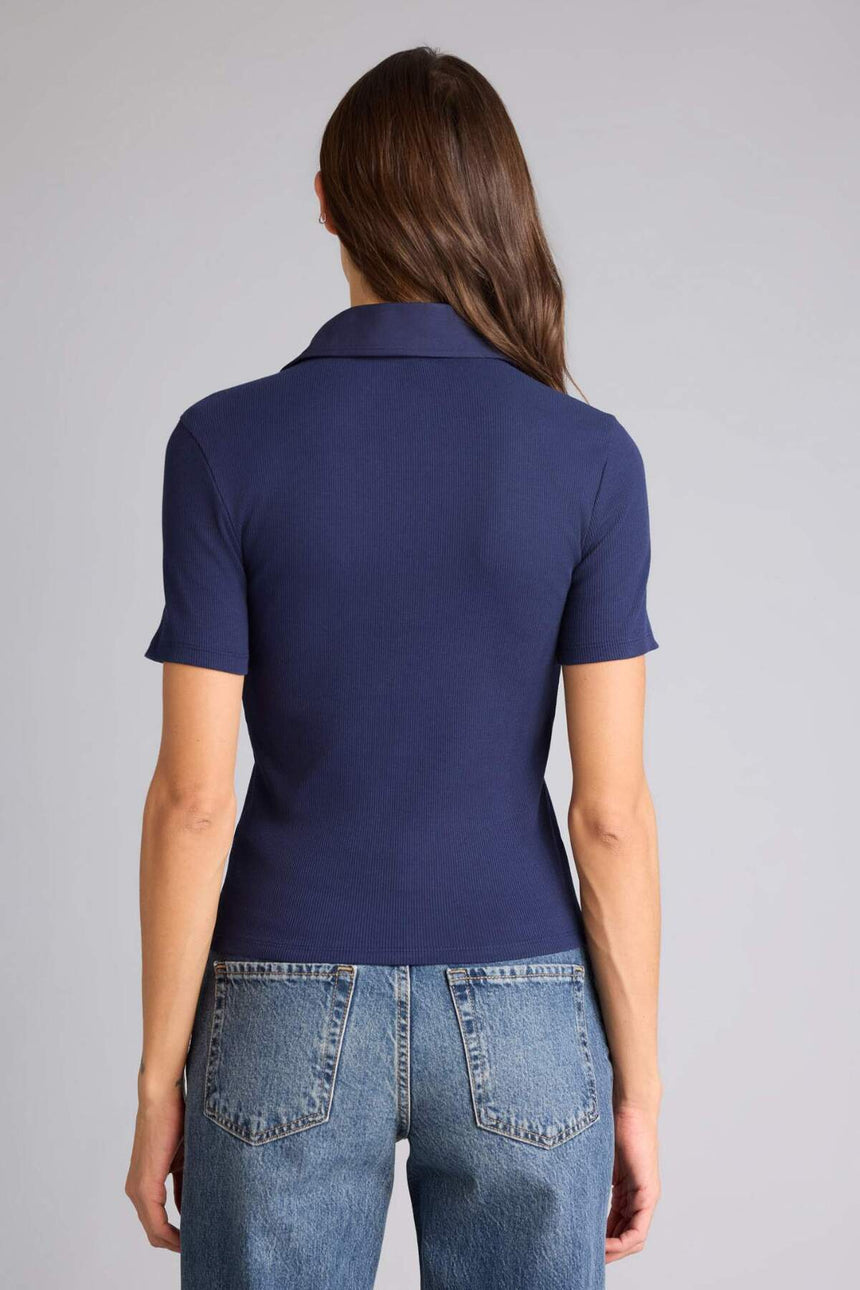 Defacto Kadın Short Sleeve Polo T-Shirt C6249AX - Koyu Lacivert