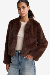 Defacto Kadın Faux Fur F2147Ax - Kahverengi