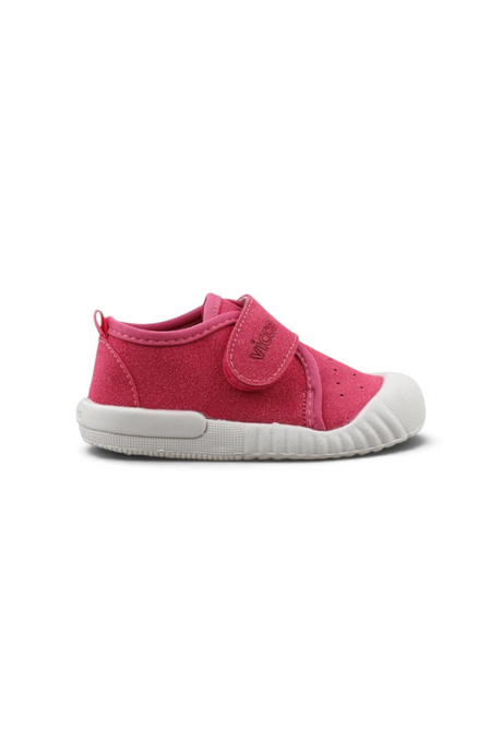 Sporline Vicco fuşya renkli, cırt cırtlı, tekstil malzemeden üretilmiş çocuk sneaker ayakkabı