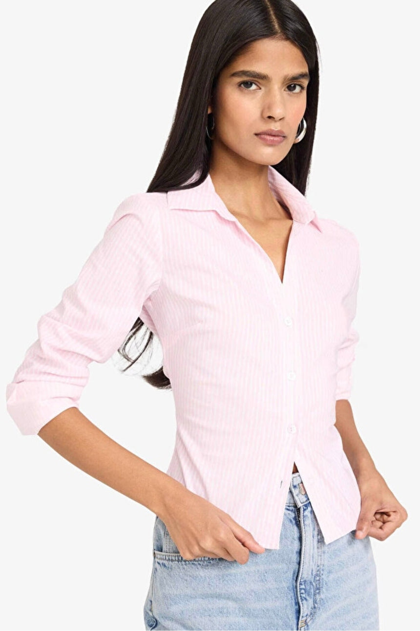 Defacto Kadın Woven Top D4013AX - Açık Pembe