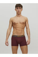 JACK&JONES JORVESTERBRO SWEAT QUARTER ZIP HN NOOS 12147592 - Koyu Kırmızı