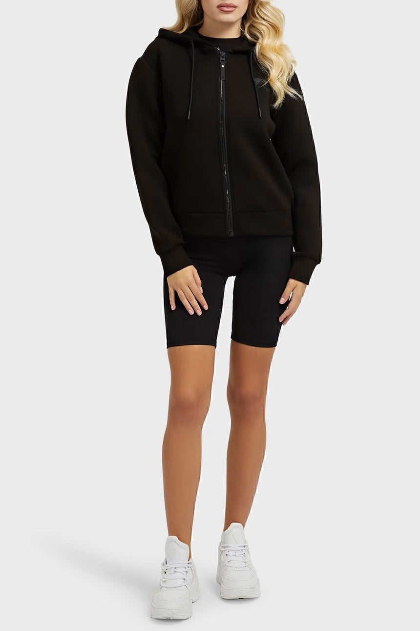 GUESS KADIN ALLIE SCUBA HOODIE Z V3RQ11K7UW2 - Siyah